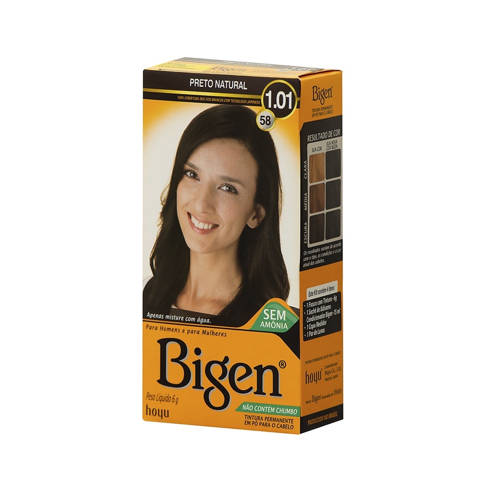 Tonalizante Bigen 1.01 Preto Natural em Oferta na Shopee