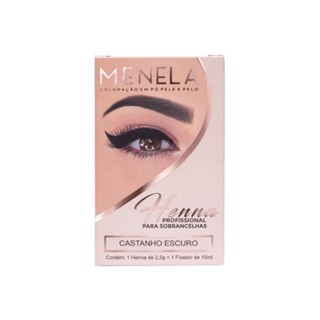 Kit Henna Sobrancelha Menela Castanho Escuro 2,5g