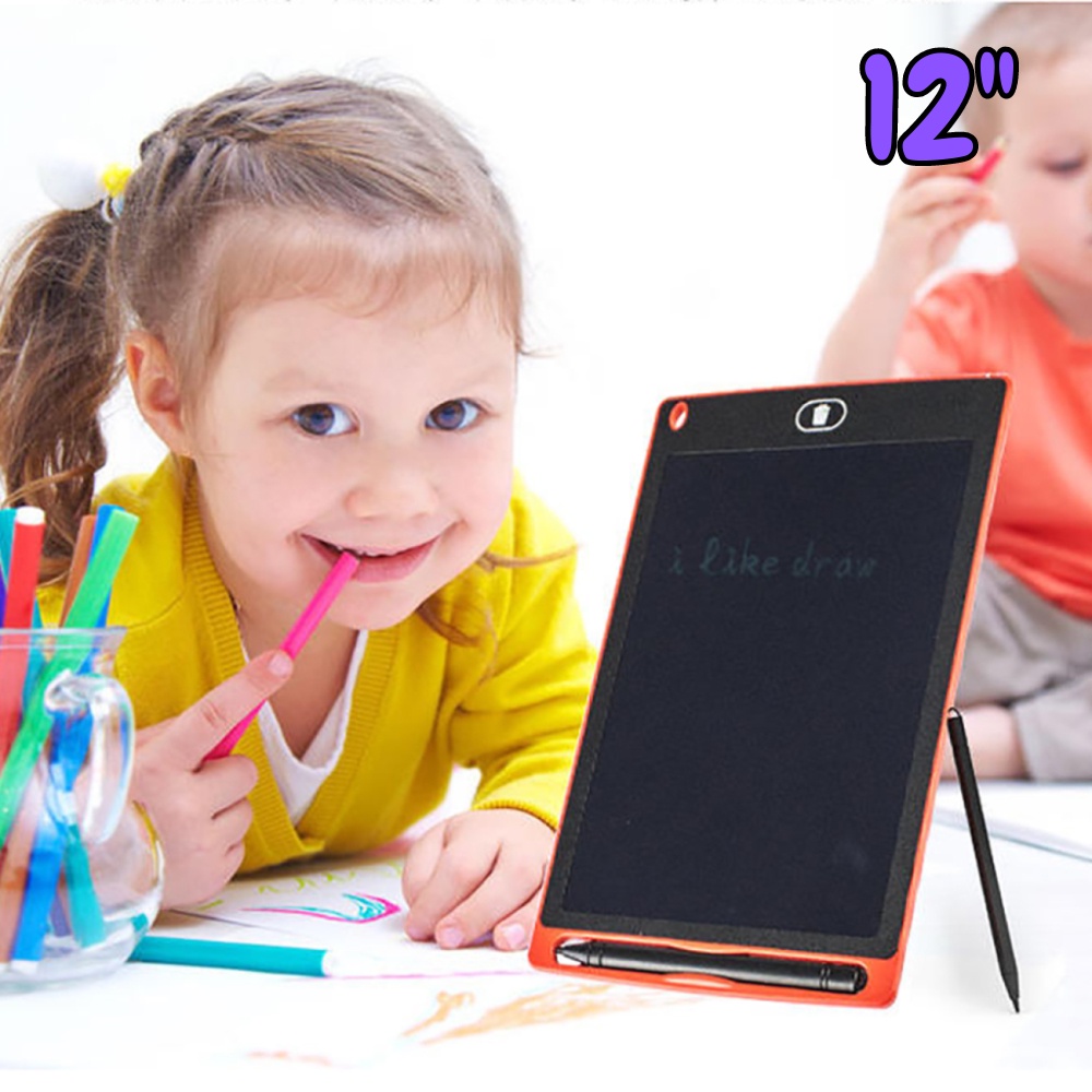 Lousa Mágica LCD Tablet Infantil Desenhar Escrever 8,5" 10" 12" Bateria Escolar Arte