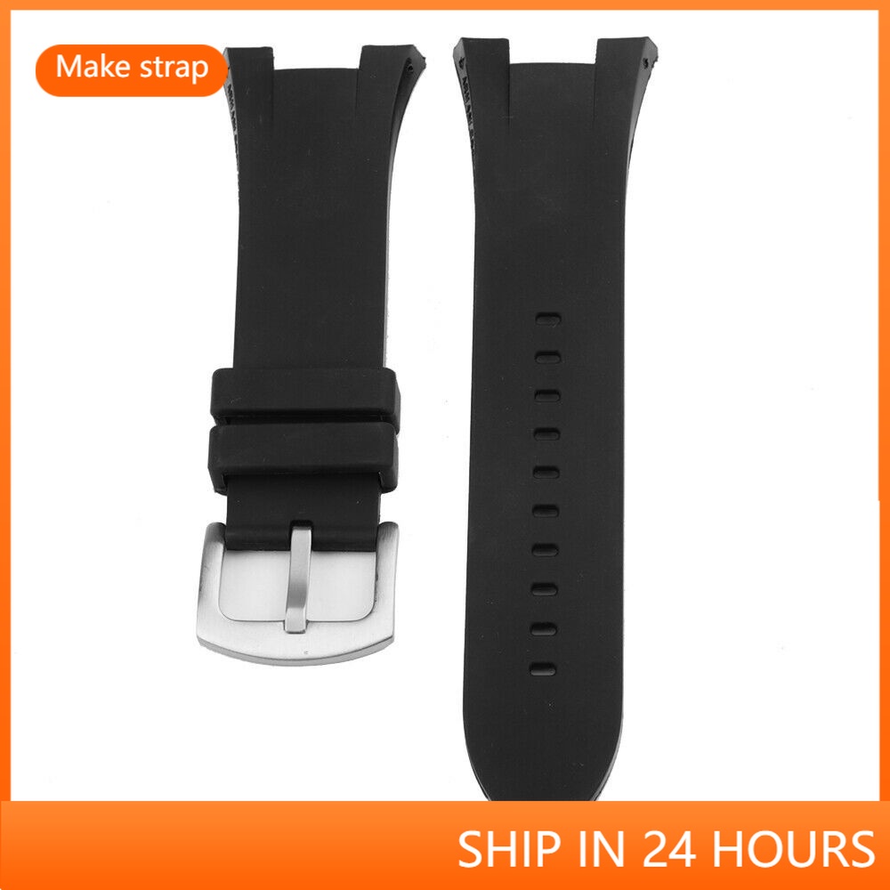 Para 31mm Armani Exchange AX1042 AX1050 AX1114 Pulseira De Relógio De Borracha Preta
