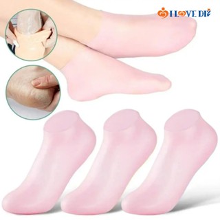 1 Par Mulher Pedicure Spa Meias De Silicone Anti-Rachaduras Alívio Da Dor Cuidados Com Os Pés Remoção De Pele Morta