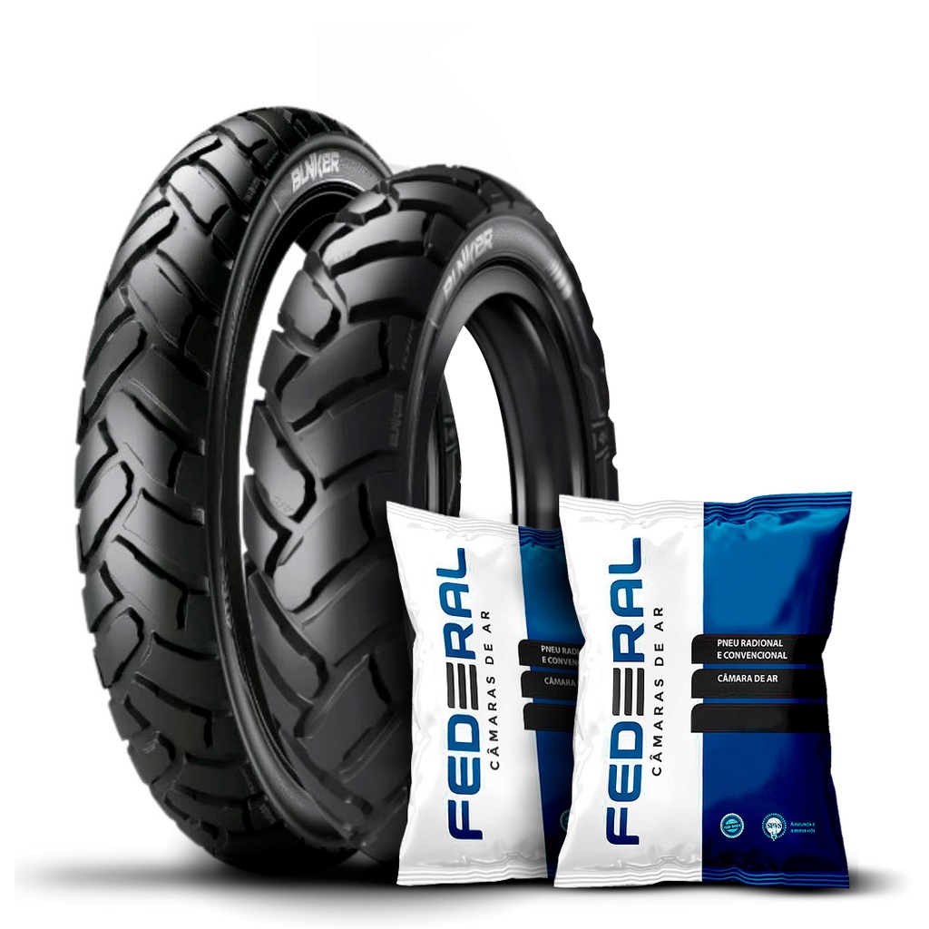 Pneu 120/90-17 + 80/100-14 + 2 Câmaras em Oferta na Shopee