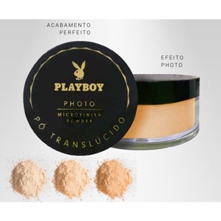 Pó Translúcido Solto De Finalização Facial Microfinish Powerder Playboy A Prova D água PB1033 em Oferta na Shopee