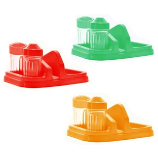 Super Kit - Porta Guardanapos + Saleiro + Paliteiro / 3 Em 1 acrílico Arca Plast