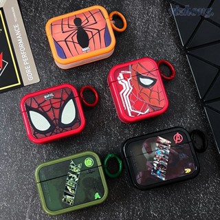 Capa Protetora Para Fone De Ouvido Airpods Pro 2 3 1 Cool Fashion Unisex Spider-Man Ironman Hulk Hero Soft TPU Fones Sem Fio À Prova De Choque Com Fivela De Anel Anti-Perda
