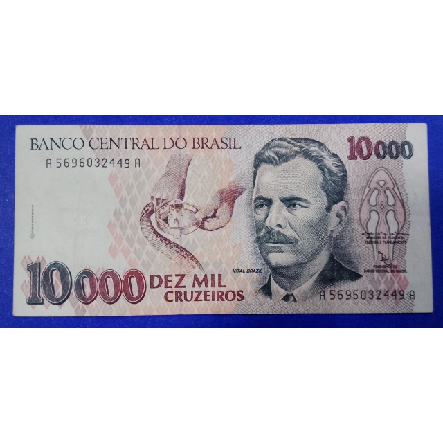 C224 - Cédula 10000 dez mil Cruzeiros 1992 - MBC