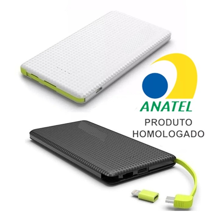 CARREGADOR PORTÁTIL POWER BANK UNIVERSAL 10.000MAH E 5.000MAH