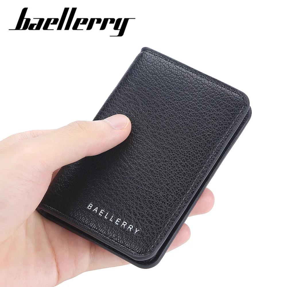 Baellerry New Men Short Wallets Mini Porta-Cartões De Crédito Luxo Masculino Slim Bolsa De Alta Qualidade em Oferta na Shopee