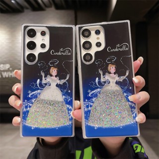 Samsung S23 Ultra S22 A53 A13 A23 A73 A33 4G S21 FE Nota 20Ultra Casing 【 Princess Dress 】 Soft Capa À Prova De Choque Em Areia Movediça TPU De Silicone