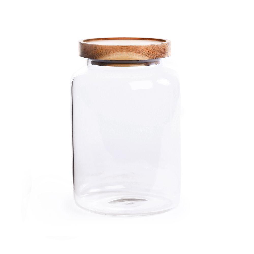 Pote Redondo 1950ml com Tampa de Bambu para Armazenar Alimentos e Condimentos Temperos em Oferta na Shopee