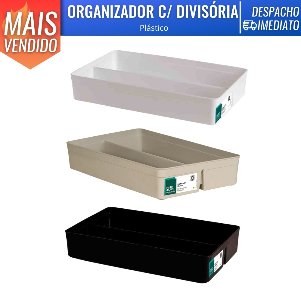 Organizador De Gaveta C/ Divisorias Modular Multiuso Paramount