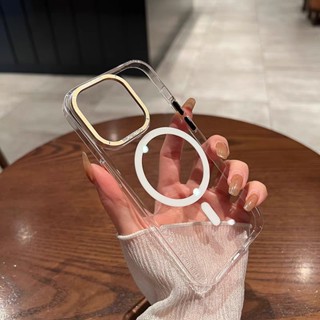 【 HD Transparente/Estrutura De Lente Metálica/Preta/Dura/case 】 Compatível Para iPhone 15 14 13 12 Caixa pro max