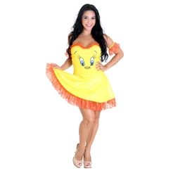 Fantasia Piu Piu Vestido Heat Girls C/ Acessório De Braço