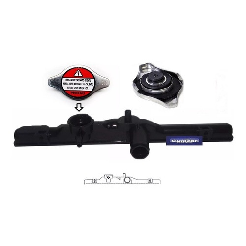 Caixa Do Radiador Honda Civic 92 A 00 Superior Fino E Tampa