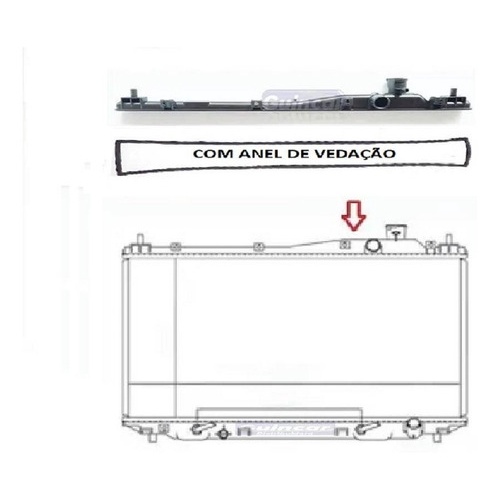 Caixa Superior Radiador Honda Civic 1.7 / 2001 - 2005