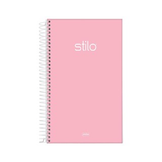 Caderno Espiral Capa Dura Jandaia Rosa 10 Materias 160 Fls