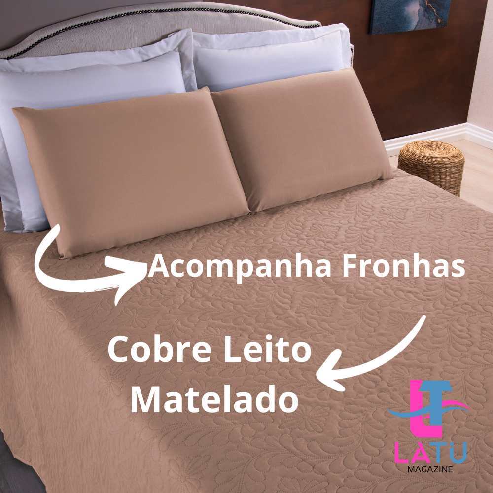 Cobre Leito 3 Peças  - King Size - Cobre Leito + Duas Fronhas em Oferta na Shopee
