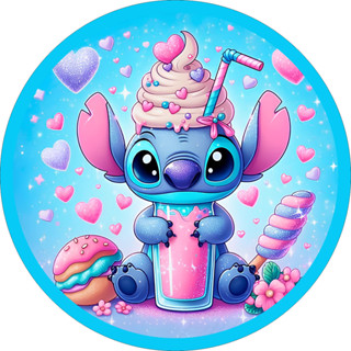 Capas de Painel Redondo Stitch Lilo & Stitch Varios Modelos em Tecido Sublimado 1,50x1,50m em Oferta na Shopee