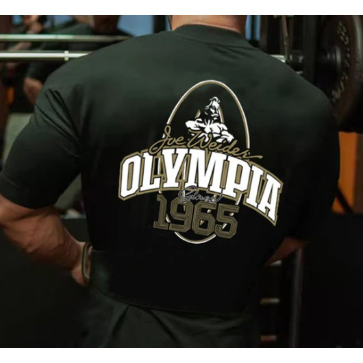 Camiseta Unissex Oversized Streetwear Olympia Academia Gym Treino Musculação Camisa Oversize  Estilo de Rua Grande