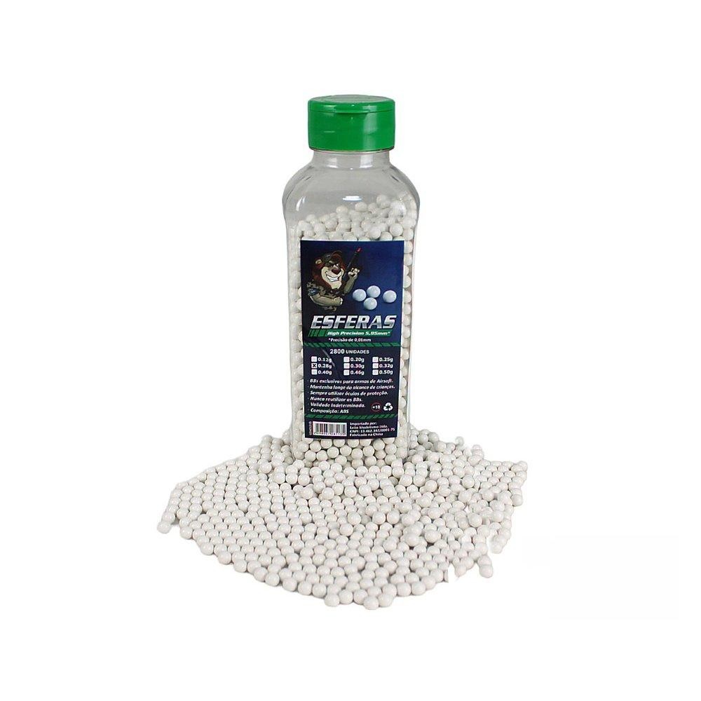 Esfera Munição BBS Premium Airsoft 0,28g 6,0 2800un Leão em Oferta na Shopee