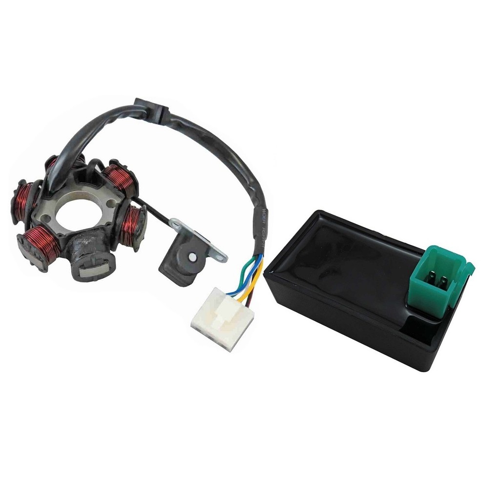 Estator Moto Shineray Xy 50-Q (Partida Eletrica) / Phoenix 50 Gold 50 E Cdi 5 Pinos 20475