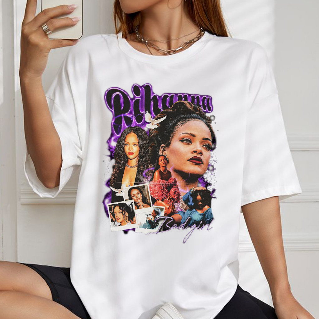 Camisa Camiseta Rihanna Bad Girl Unissex 100% Algodão