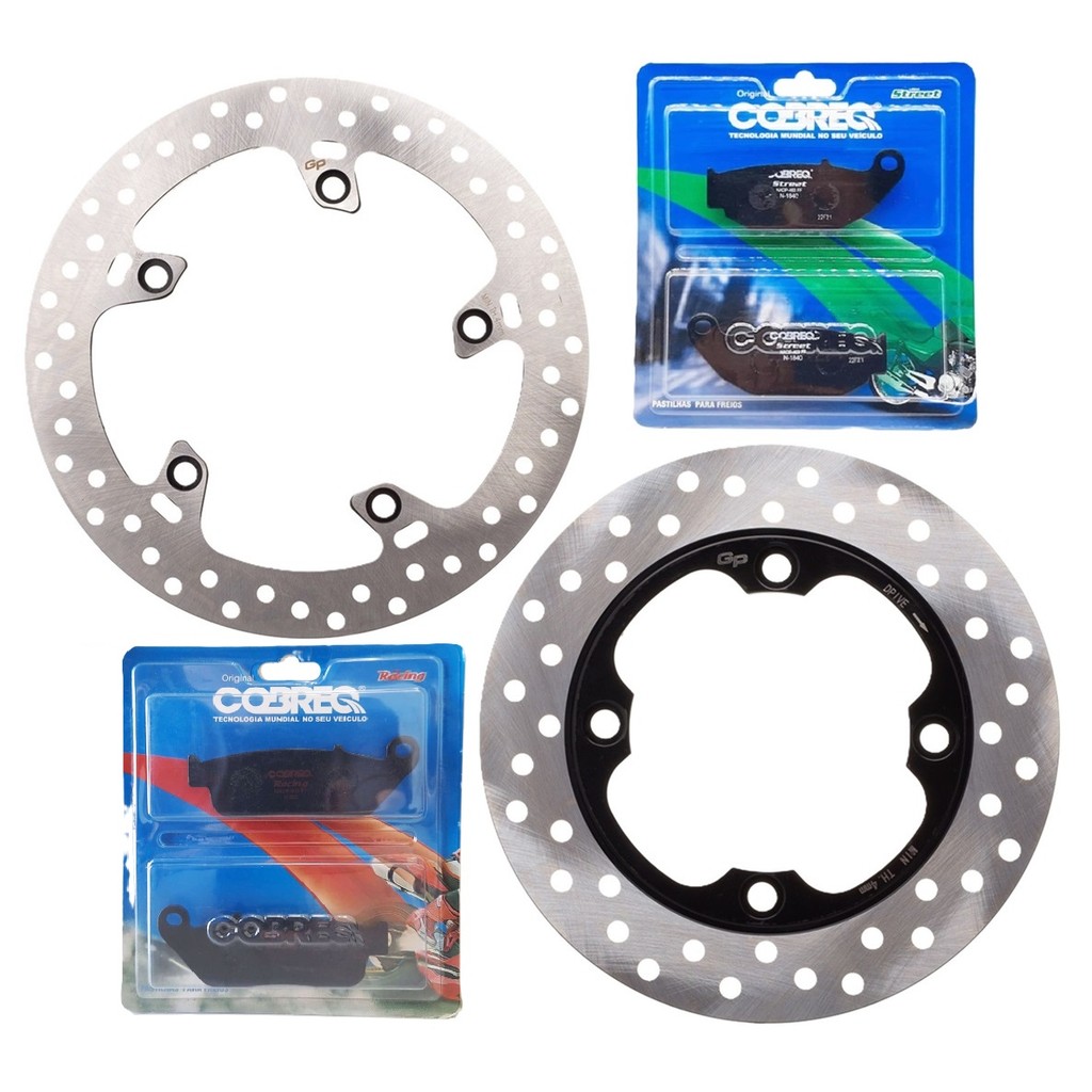 Kit Discos de Freio Cb 250f Twister Abs + Pastilhas Cobreq em Oferta na Shopee