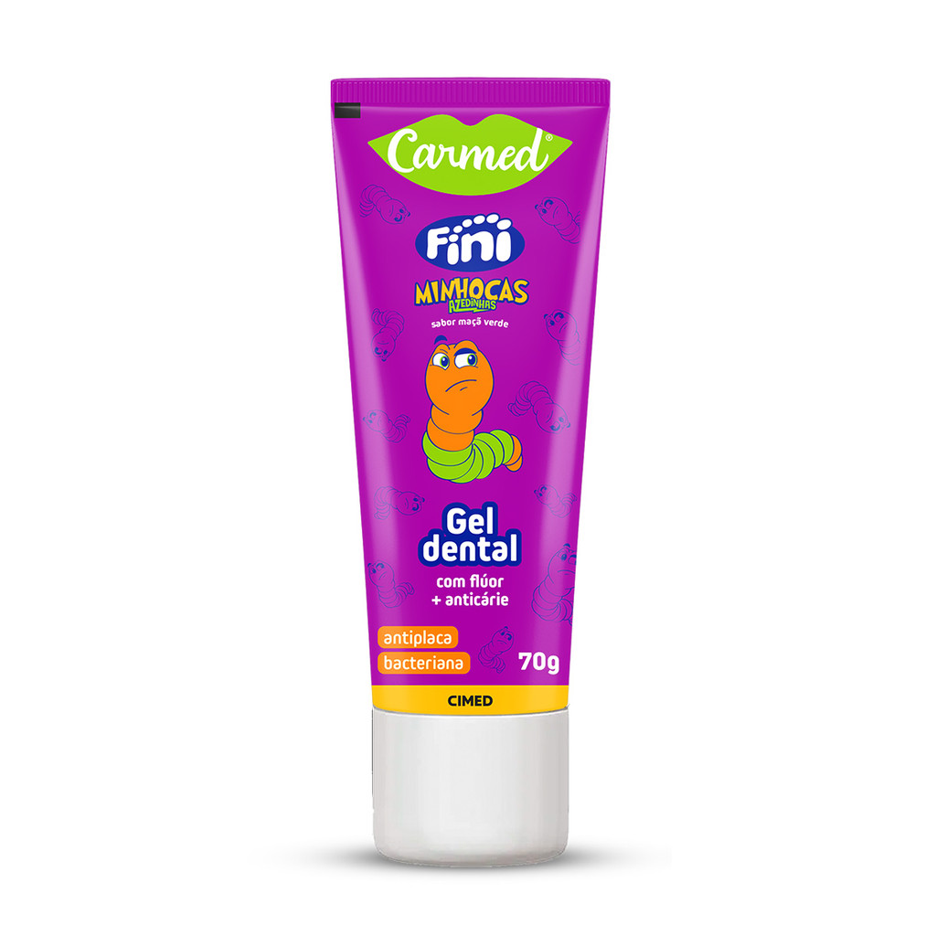 Gel Dental Carmed Fini Minhocas 70g em Oferta na Shopee