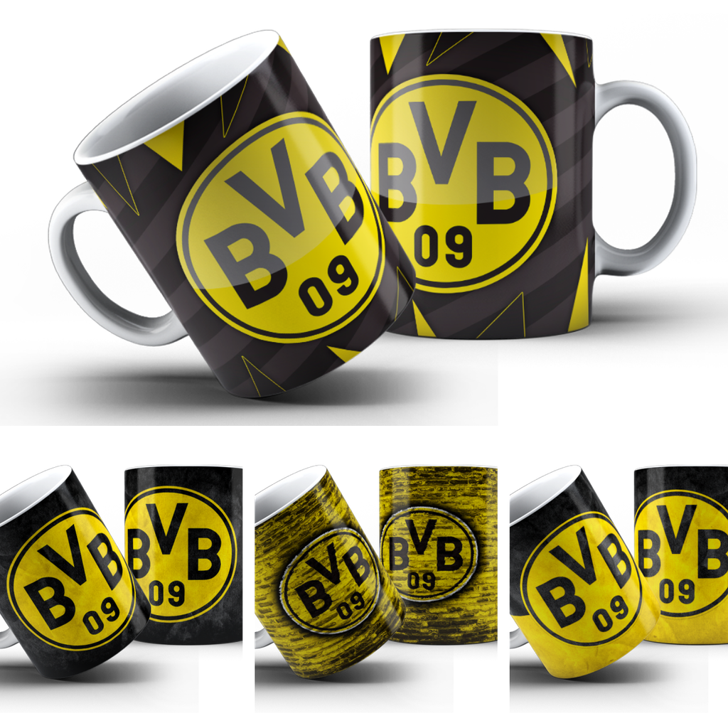 Caneca Borussia Dortmund Porcelana Cerâmica Presente Coleção Café Xícara Decoração Aniversário Amigo Lembrança