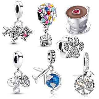 SF New 925 Pingente De Mini Avião De Encanto Para Acessórios De Pulseira