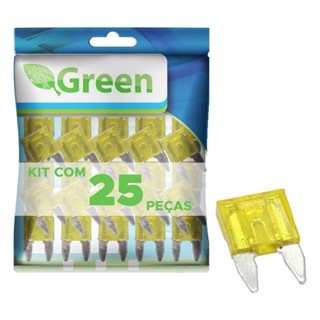 25 X Fusível Automotivo Lâmina Mini Kit Com 25 Peças 20amp