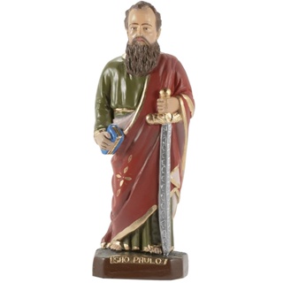Imagem Sao Paulo de 21cm Gesso Escultura Santos Catolicos em Oferta na Shopee