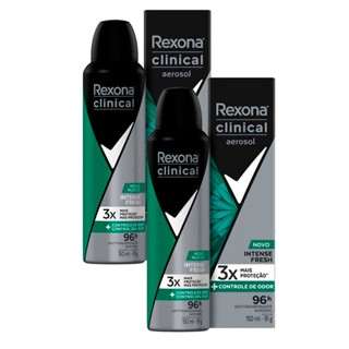 Kit Desodorante Rexona Clinical Men Aerosol Intense Fresh 150ml