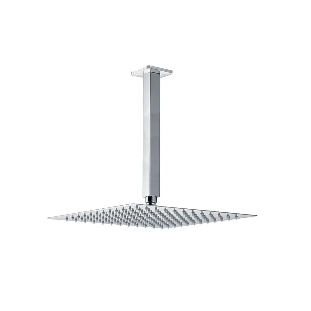 Chuveiro teto inox 304 Slim 30 cm + braço 25 cm Mundaú - Cromado