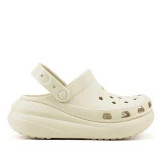 Sandália Crocs Classic Crush Clog Bege conforto macio amortecimento resistente respirabilidade em Oferta na Shopee