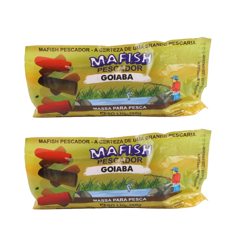 Kit 2x Massa Pronta Para Pesca 200g Goiaba - Mafish em Oferta na Shopee