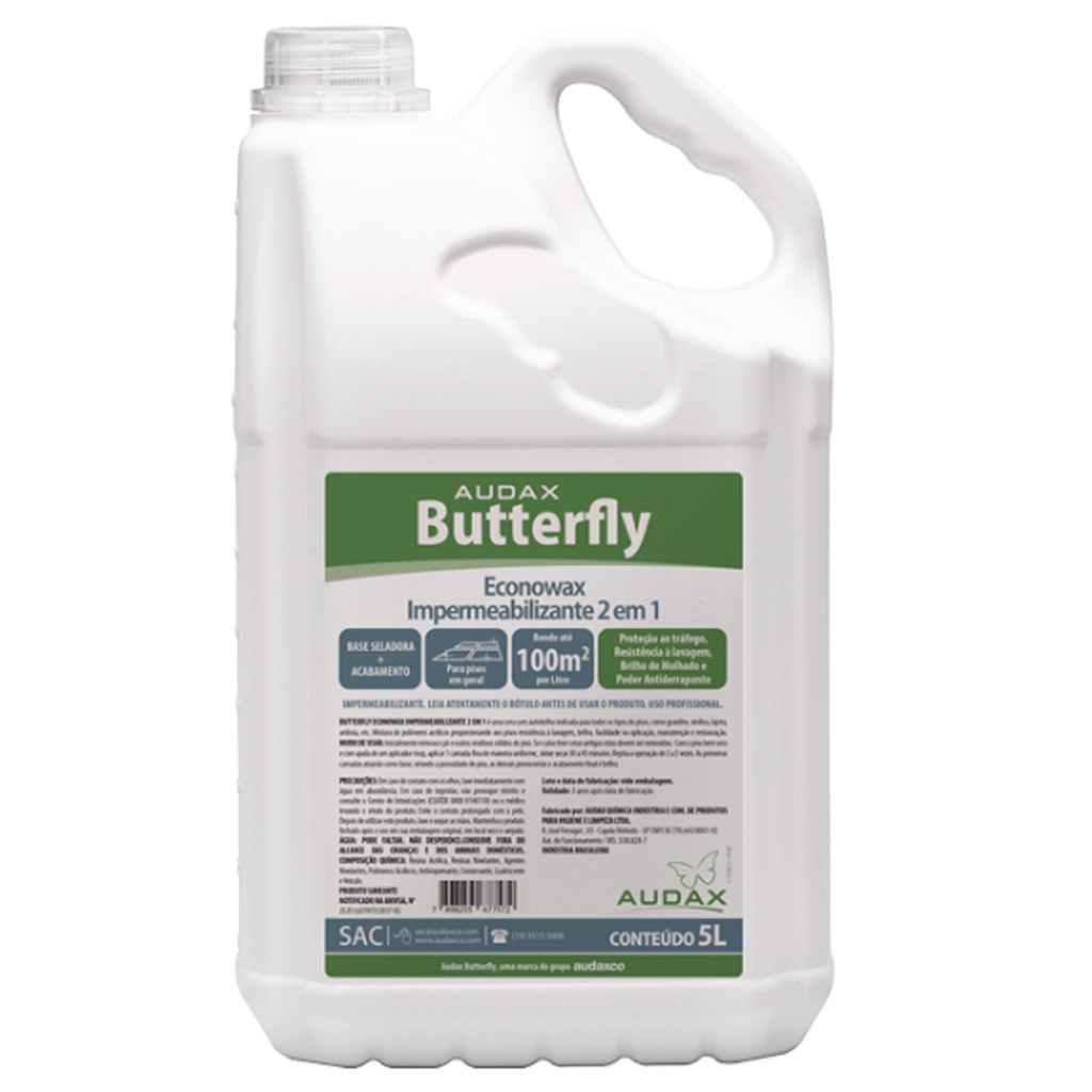 Cera Líquida Econowax Impermeabilizante 2 em 1 5L Butterfly em Oferta na Shopee