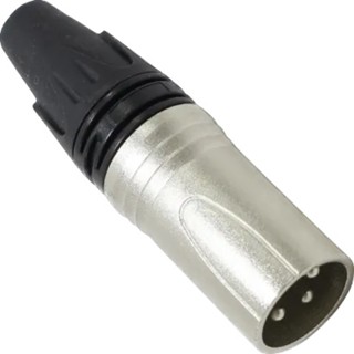 kit 20 Conector xlr canon macho preto alta qualidade