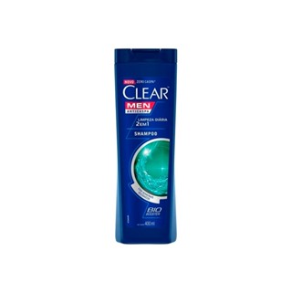 Shampoo Anticaspa Clear Men Limpeza Diaria 2X1 400Ml