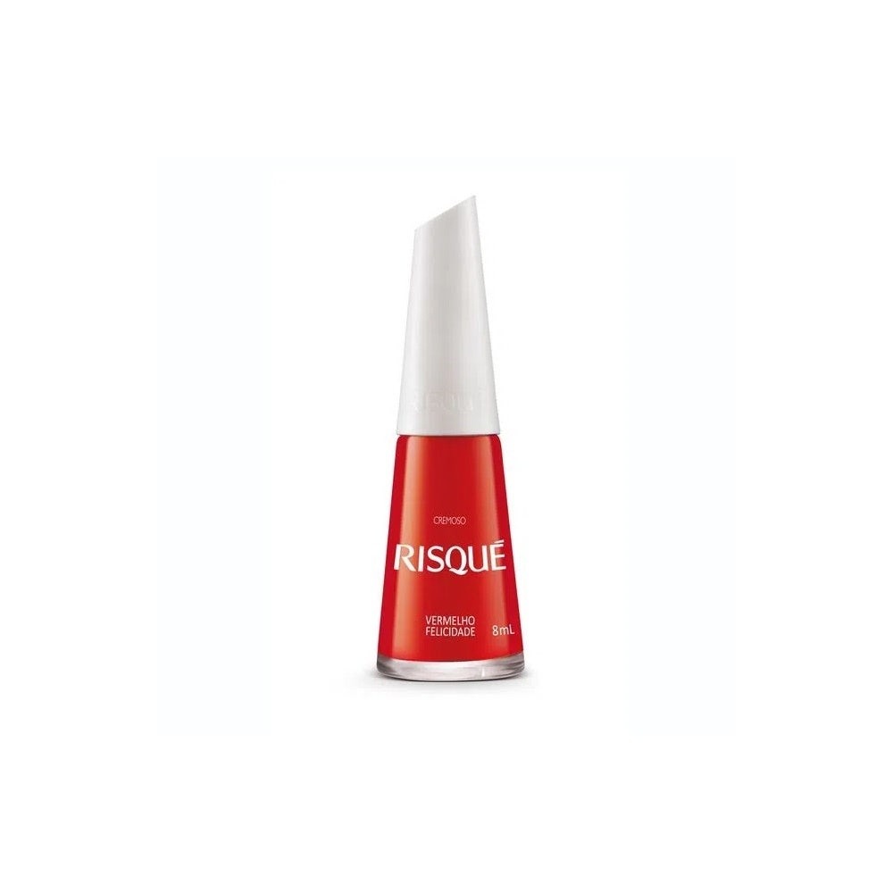 Esmalte Risqué Cremoso Vermelho Felicidade em Oferta na Shopee