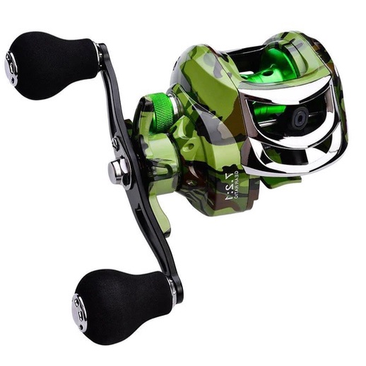 Carretilha Pesca Taigek Camuflada 9 Rol Drag 6 Kg Direita