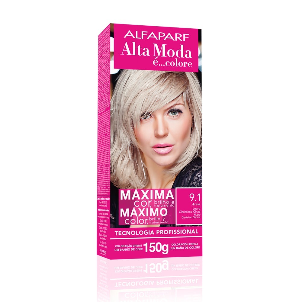 Tintura Alta Moda 9.1 Louro Clarissimo Cinza em Oferta na Shopee