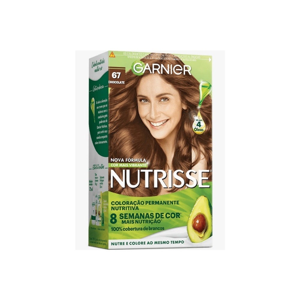 Tintura Nutrisse 67 Louro Escuro Dourado Acaju em Oferta na Shopee