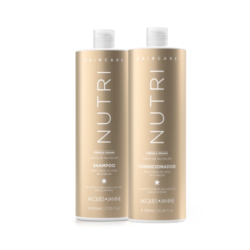 Kit Shampoo 800ml + Condicionador 750ml Jacques Janine Professionnel Hair Care Nutri