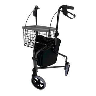 Andador Aluminio Adulto Dobravel Regulavel Rodas Freio Bolsa