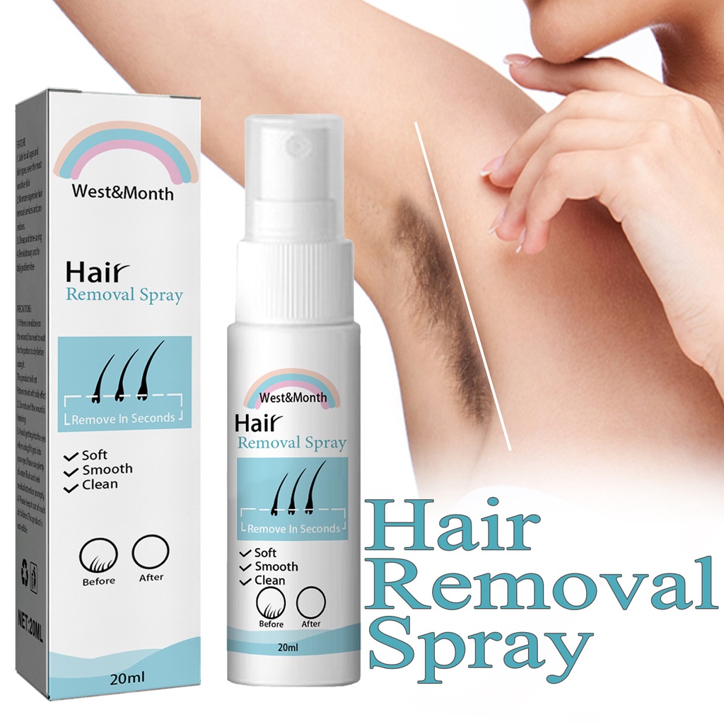 Spray Permanente De Remoção De Pelos , 20ml , Indolor , Axilas , Pernas , Braço , Removedor Inibidor De Crescimento Depi