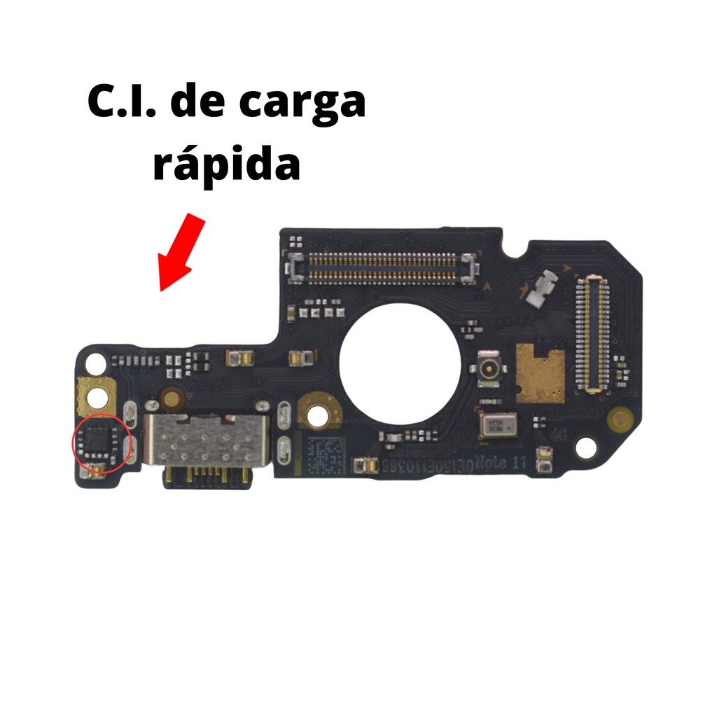Placa FlexConector Carga Compatível Redmi Note 11 4g / 11s 4g / Redmi Note 12s / Poco M4 Pro 4g / Poco X5 Original