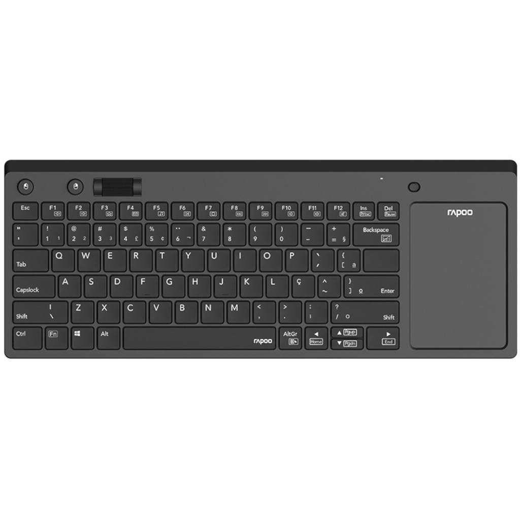 Teclado Sem Fio K2800 Touch Pad Integrado 2.4 Ghz Abnt2 Preto - Ra039