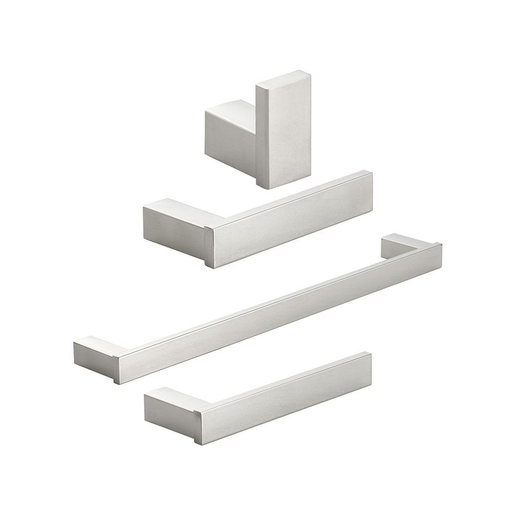 Acessórios Para Banheiro 4 Peças Aço Inox 304 São Domingos Pingoo - Prata em Oferta na Shopee