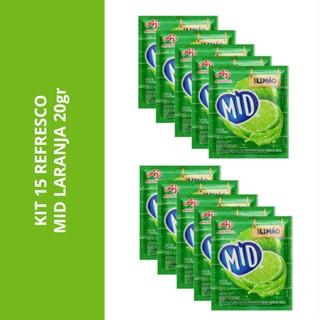 Kit 15 Refresco Mid Limao 0Gr